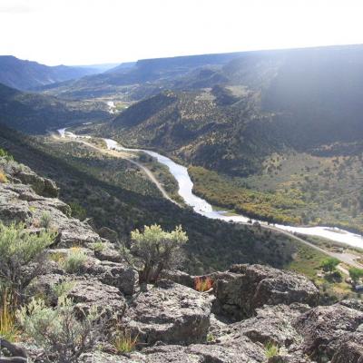 Rio Grande Gorge Pilar New Mexico Looking South